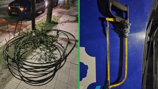 Las Violetas: tres hombres detenidos por dañar y sustraer cableado público