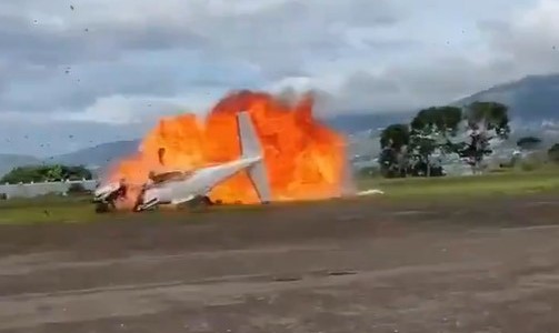 Una avioneta se estrelló al intentar despegar en Venezuela: murieron los dos tripulantes