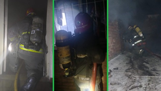 Tres incendios en distintos barrios generaron una intensa madrugada para los bomberos
