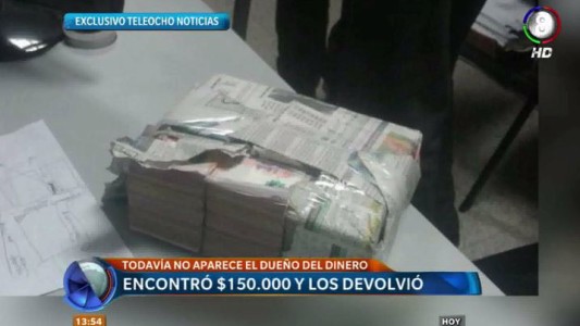 Encontró 150 mil pesos y los devolvió
