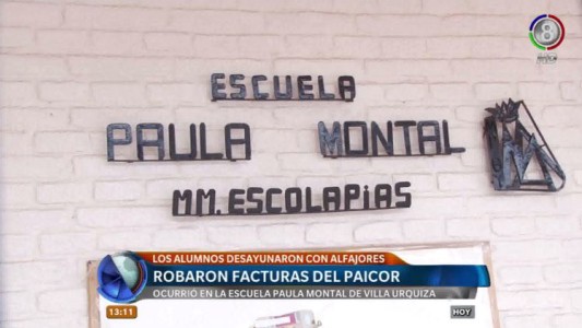 Se robaron las facturas del Paicor de la escuela Paula Montal
