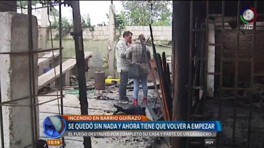 Vecinos y un bombero rescataron a una mujer de un incendio
