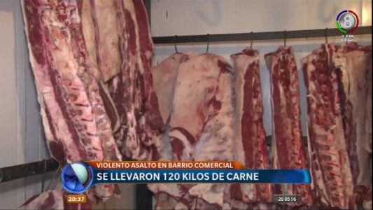 Ladrones se llevaron 120 Kg de carne