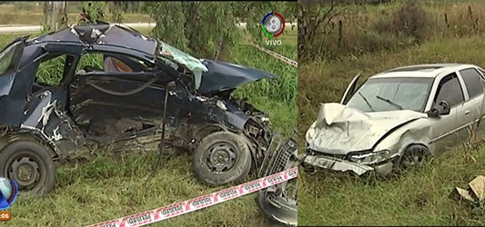 Ruta Fatal | Estaban detenidos por un desperfecto y otro coche los chocó