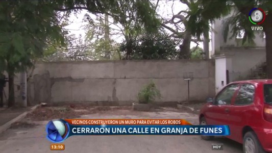 Vecinos construyeron un muro para acabar con los robos