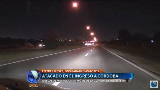 Inseguridad en la ruta | Le arrojaron una piedra al parabrisas de su auto