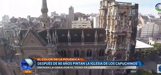 Polémica por los colores de la Iglesia de los Capuchinos