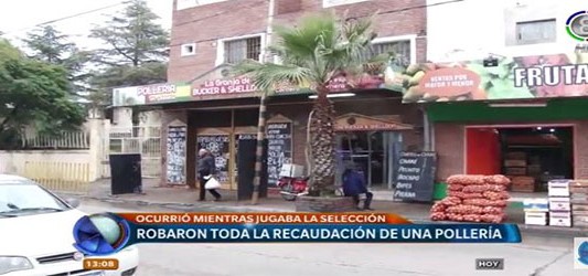 Mientras jugaba la selección, delincuentes se llevaron la recaudacion de una pollería