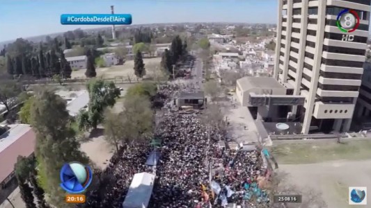 Córdoba desde el aire: Multitudinaria convocatoria en la sentencia de "La Perla"
