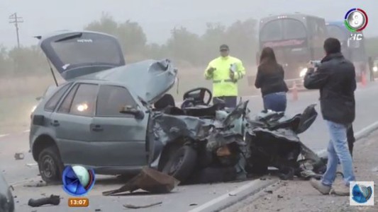 Un herido grave en espectacular choque múltiple sobre Ruta 9