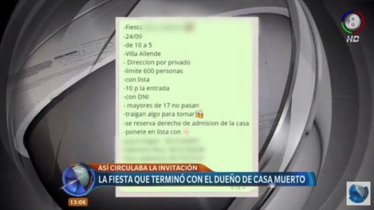 La fiesta fatal que terminó con la muerte del dueño de casa