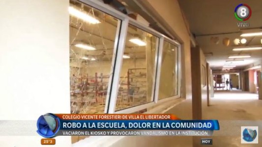 Violento asalto a la escuela Vicente Forestieri