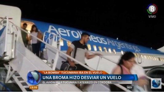 La falsa amenaza de bomba que terminó desviando el vuelo de "La Bomba" tucumana