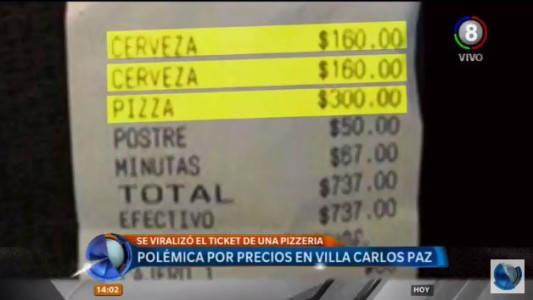 Polémica por los precios de una cena en Villa Carlos Paz