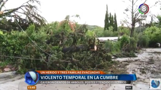 Fuerte tormenta provocó severos daños en La Cumbre