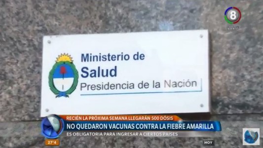 Faltan vacunas para la Fiebre Amarilla