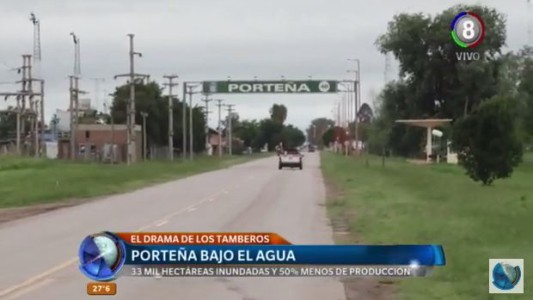 Porteña bajo el agua, el desastre de las lluvias que afecta a los tambos