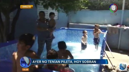Solidaridad: Llegó la pileta a Barrio San Roque