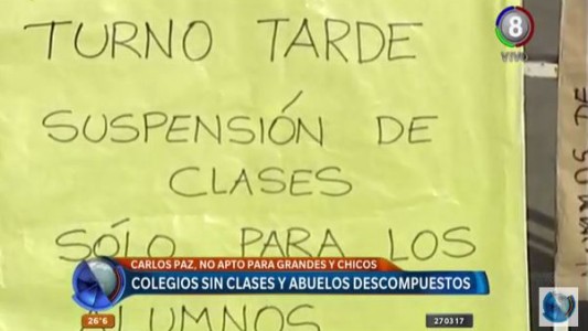 Algas en el San Roque: Una escuela suspendió las clases por alumnos descompuestos