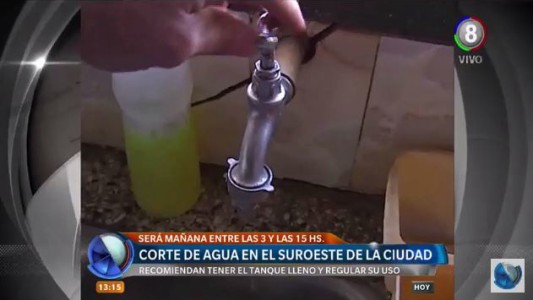 Este sábado habrá corte de agua en más de 80 barrios de la ciudad