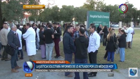 La justicia interviene en el conflicto de los anestesistas