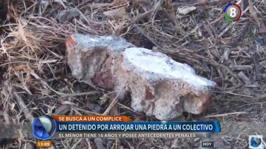 Detuvieron a un menor acusado de haber arrojado la piedra contra el ómnibus