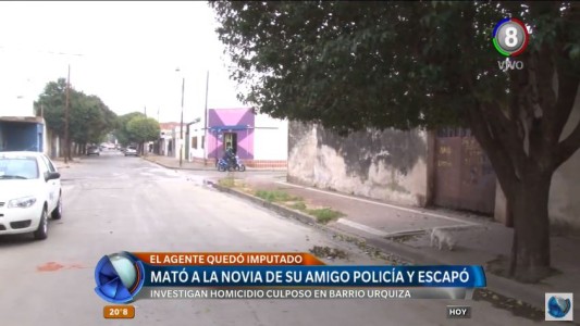 Mató a la novia de su amigo policía y escapó