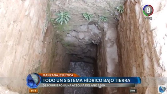 Hallaron una acequia del siglo XVII en pleno centro