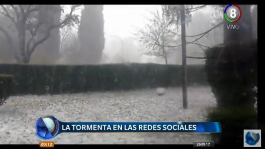 El reporte de la tormenta en las redes sociales