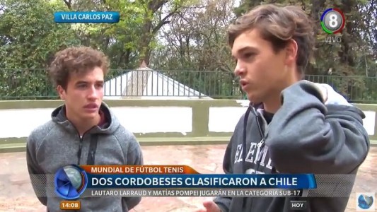 Dos cordobeses clasificaron al mundial de fútbol tenis en Chile