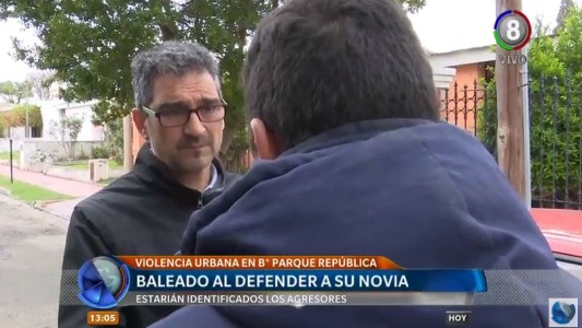 Violencia en Parque República: Lo balearon por defender a su novia