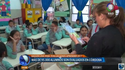 Evaluaciones aprender: Más de 95 mil alumnos son evaluados en Córdoba