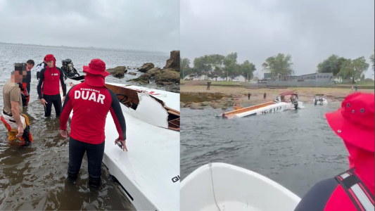 Villa Rumipal: volcó una embarcación durante una competencia náutica en el Balneario Municipal