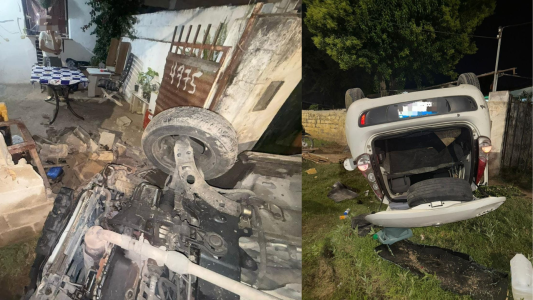 Una adolescente de 16 años chocó contra una vivienda en B° Residencial San Roque y dejó un niño herido