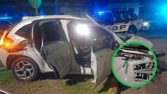 Persecución en Ruta A-73: circulaba a 141 km/h en un auto robado y chocó