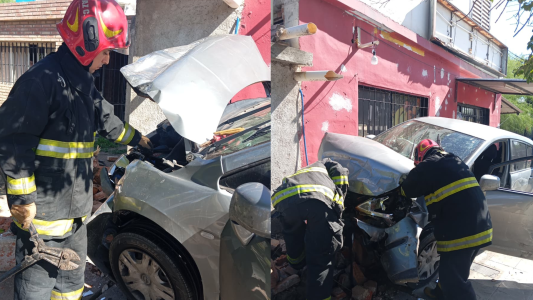 Dos heridos tras un choque entre vehículos en barrio Argüello, una es una embarazada