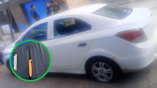 Violenta pelea entre vecinos terminó con un auto destrozado y un detenido