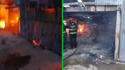 Voraz incendio destruyó un depósito de tapicería en B° El Quebrachal