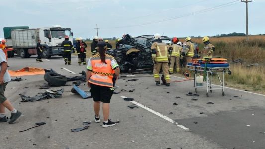Choque múltiple en la ruta 6: una mujer fue trasladada al hospital con lesiones