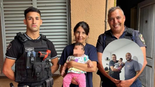 Policías reanimaron a una beba de tres meses tras un episodio de ahogamiento