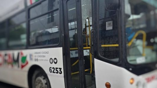 Detuvieron a una mujer por romper el vidrio de la puerta de un colectivo