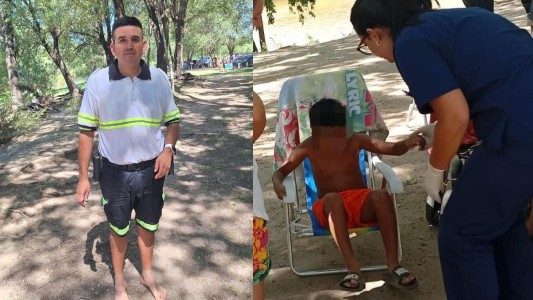 Rápida intervención policial salvó a un niño que se ahogaba en el balneario de Despeñaderos