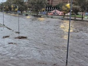 Cortes en tramos bajos de Costanera por acumulación de agua en la calzada y zonas críticas