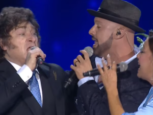 Javier Milei cantó “Libre” en la ceremonia por la independencia de Israel