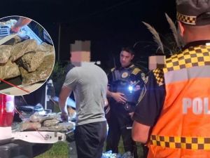 Secuestran más de 30 kilos de droga en un control sobre Ruta 36