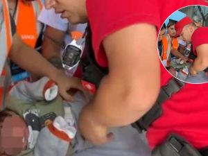 Policías asistieron a un bebé con problemas respiratorios en el Gigante de Alberdi