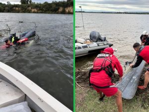 Rescate en el Embalse: salvan a dos hombres tras el vuelco de su canoa en Villa Rumipal