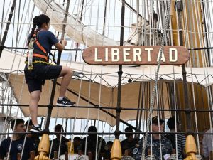 La Fragata Libertad inicia su 54° viaje de instrucción: recorrerá Brasil y EE. UU.