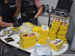 Líderes de una banda narcocriminal fueron detenido por el tráfico de 70 kilos cocaína