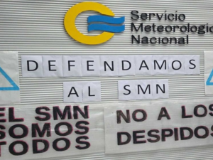 Trabajadores del SMN iniciaron un paro ante posibles despidos del 30% del personal
